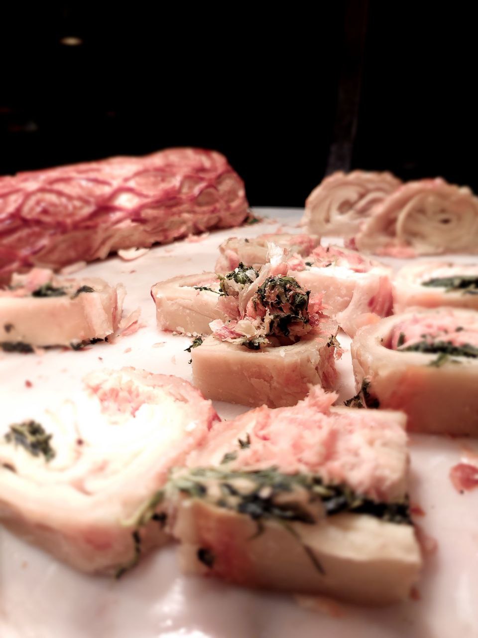 Gourmet plated dishes at a fine dining buffet