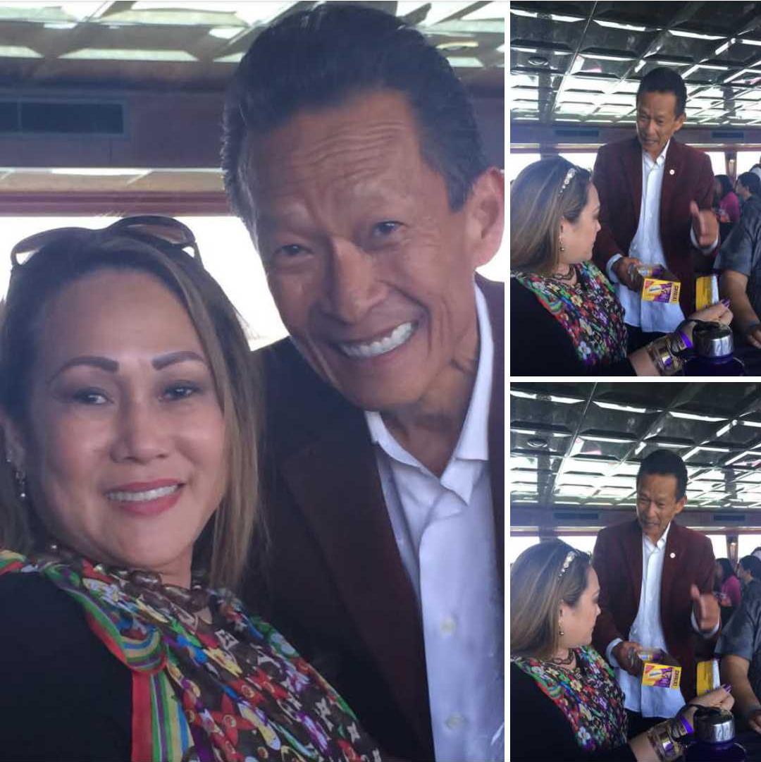 Coach Ida with an Enagic leader during a product demonstration session